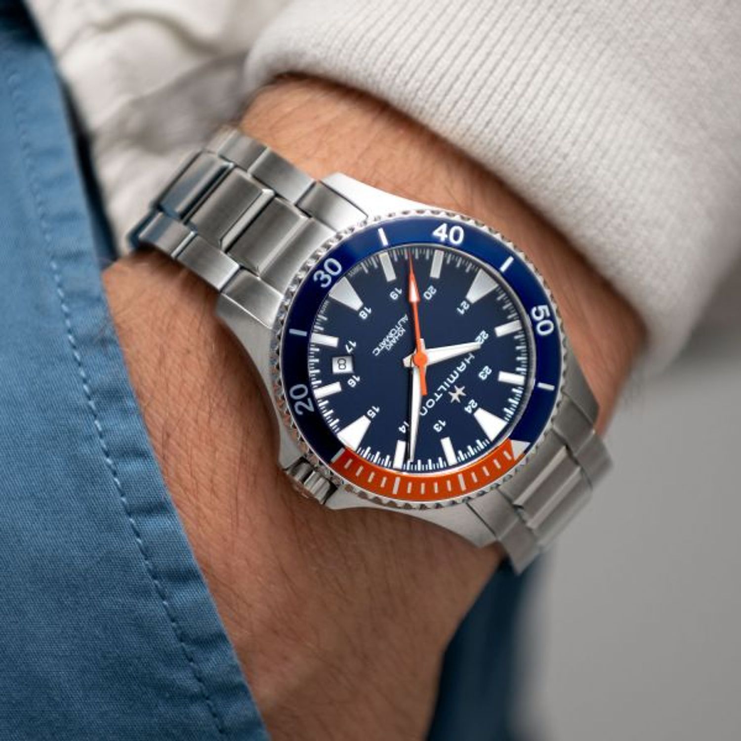 Ceas Barbati, HAMILTON, KHAKI NAVY H82365141 fotografia produsului View 3 L