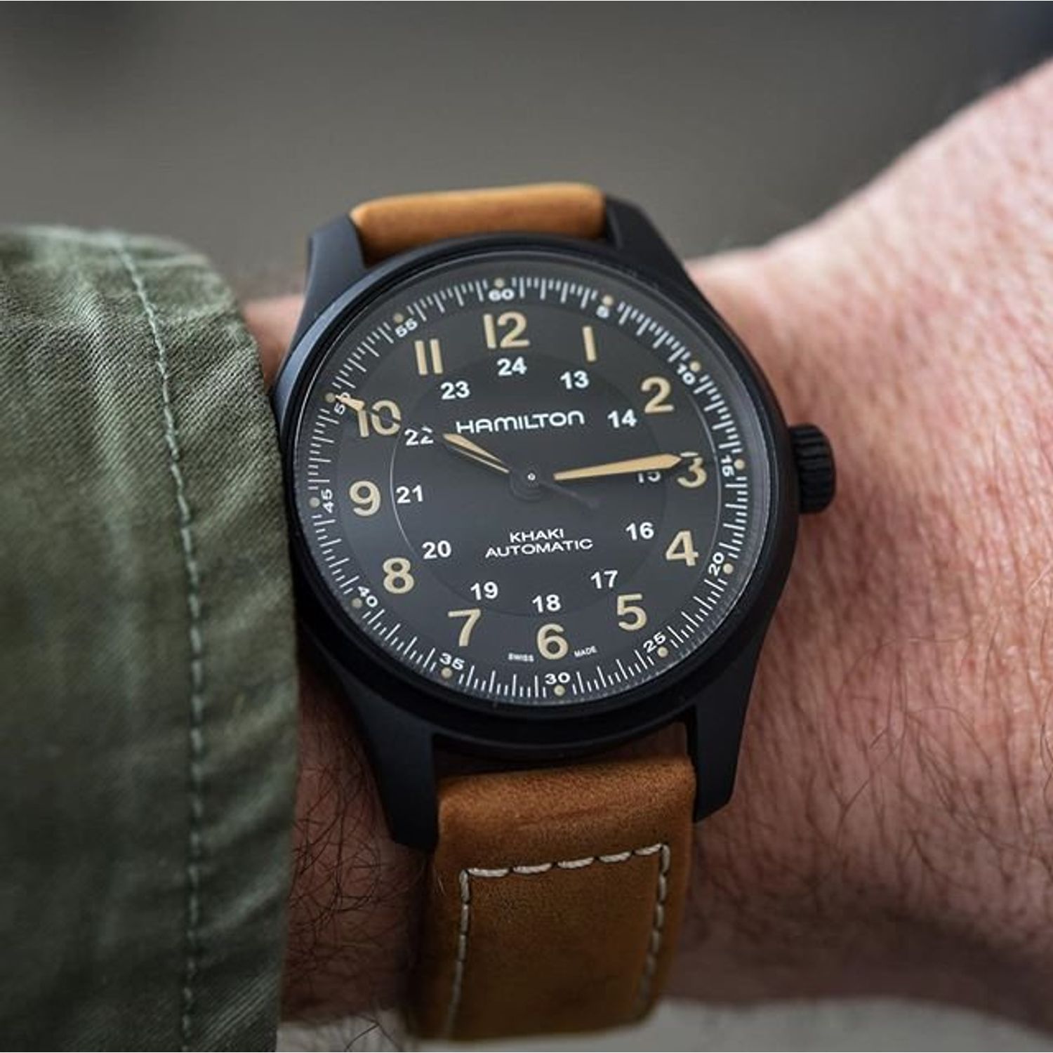 Ceas Barbati, Hamilton, Khaki Field H70665533 fotografia produsului View 4 L