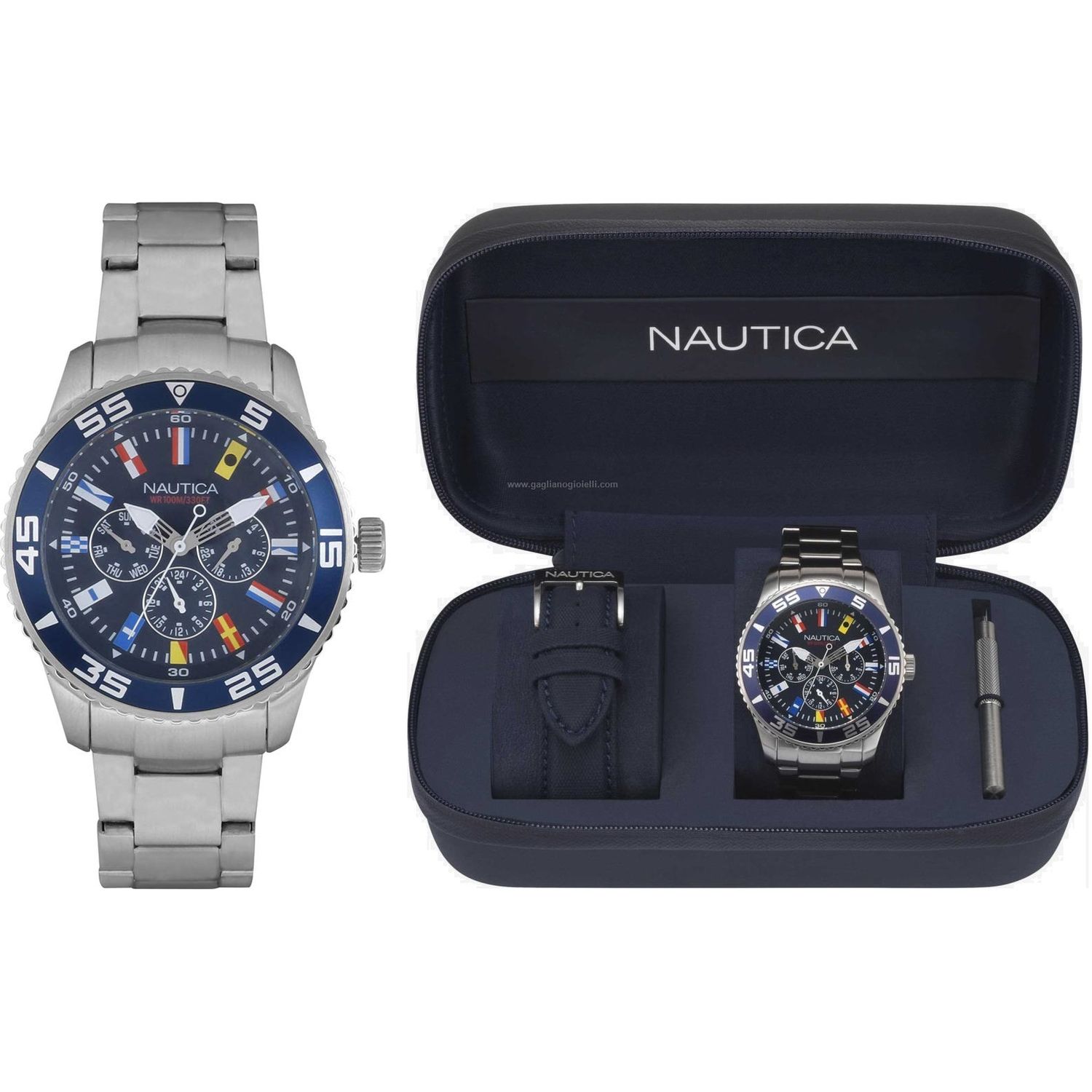 Ceas Barbati, NAUTICA WHITE CAP Special Pack + Extra Strap NAPWHC001 fotografia produsului