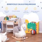 HomCom jucarie balansoar, lebada cu sunete 60x33x59cm fotografia produsului View 3 S