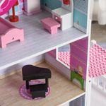 HOMCOM Casa de Papusi din Lemn pentru Copii 3 ani+ cu 12 Accesorii Roz fotografia produsului View 6 S
