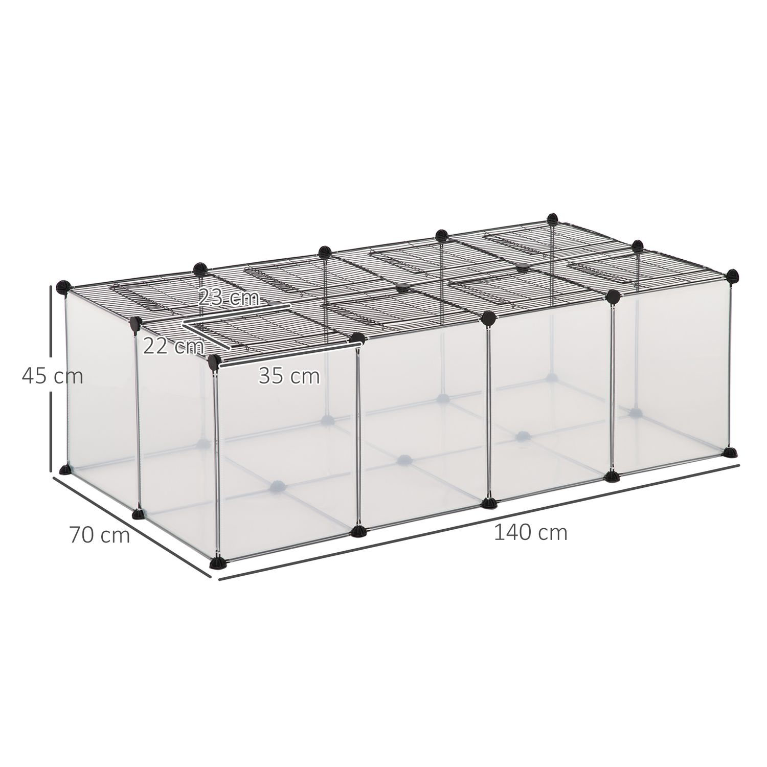 PawHut cusca modulara pentru hamsteri, 140x70x45cm fotografia produsului View 2 L