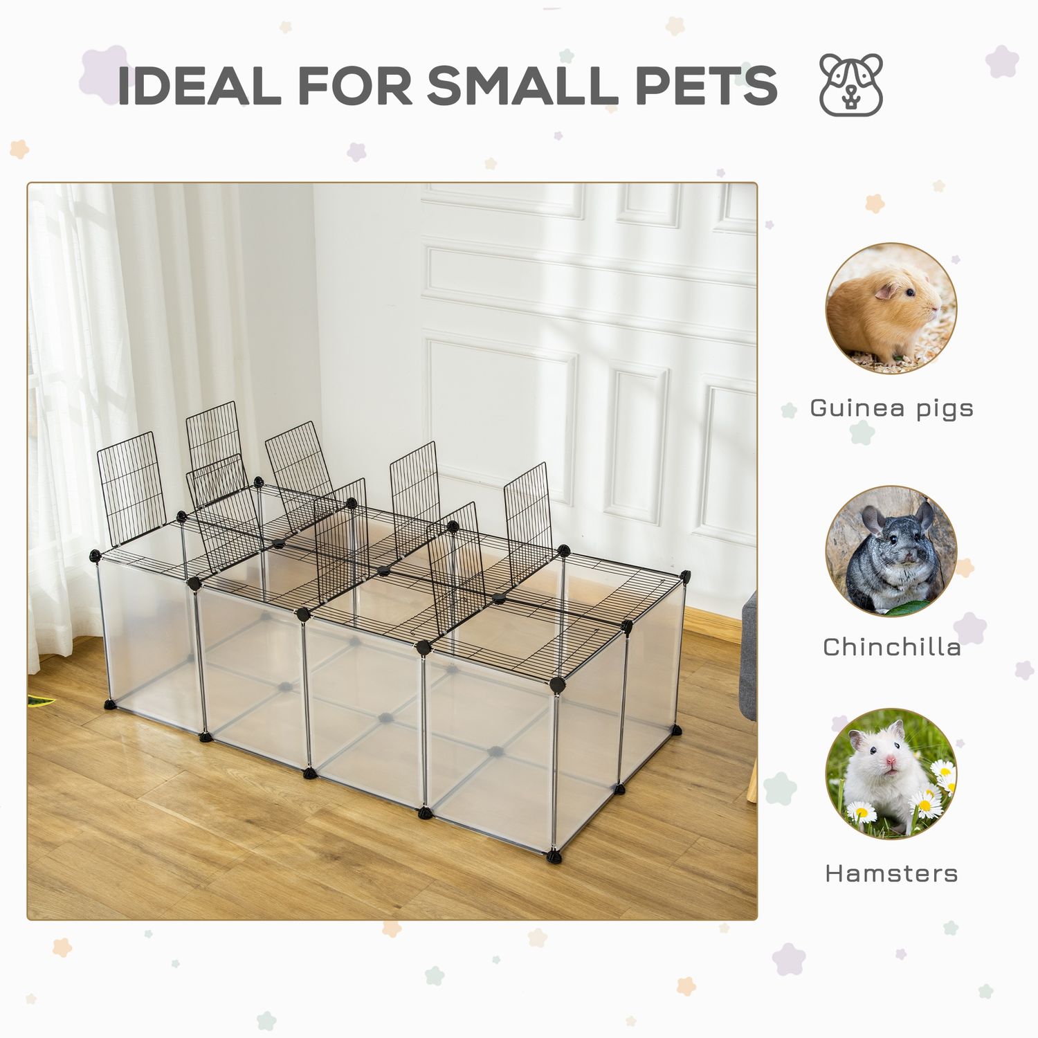 PawHut cusca modulara pentru hamsteri, 140x70x45cm fotografia produsului View 6 L