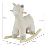 HOMCOM Cal tip Balansoar Forma de Alpaca pentru Copii 3-6 Ani din Plus Alb fotografia produsului View 2 S
