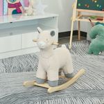 HOMCOM Cal tip Balansoar Forma de Alpaca pentru Copii 3-6 Ani din Plus Alb fotografia produsului