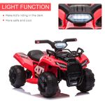 HOMCOM Quad Electric pentru Copii Baterie 6V Faruri Functionale Rosu fotografia produsului View 4 S