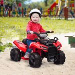 HOMCOM Quad Electric pentru Copii Baterie 6V Faruri Functionale Rosu fotografia produsului