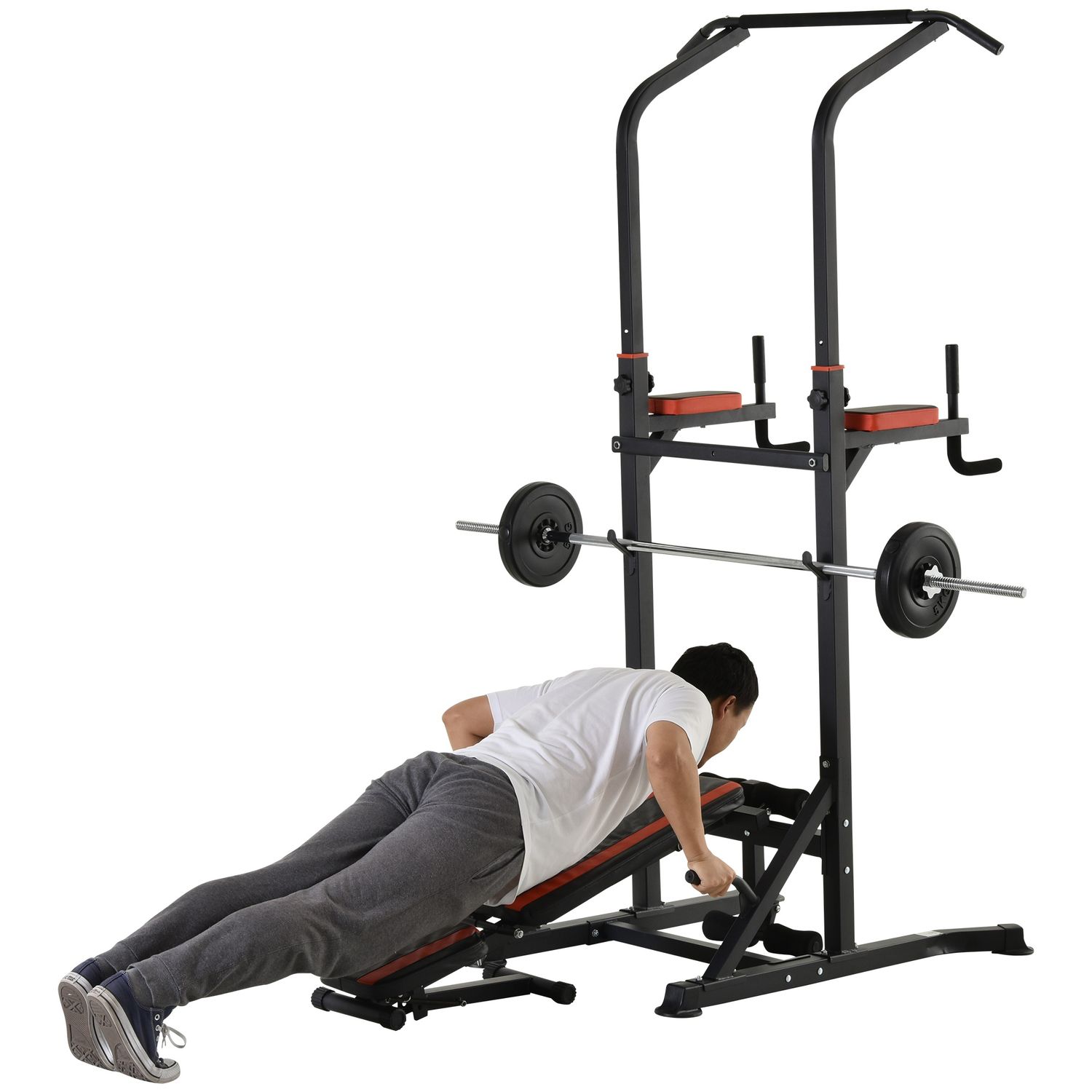 HomCom aparat pentru sport 92x178x200-236 cm, rosu fotografia produsului