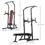 HomCom aparat pentru sport 92x178x200-236 cm, rosu fotografia produsului View 2 S