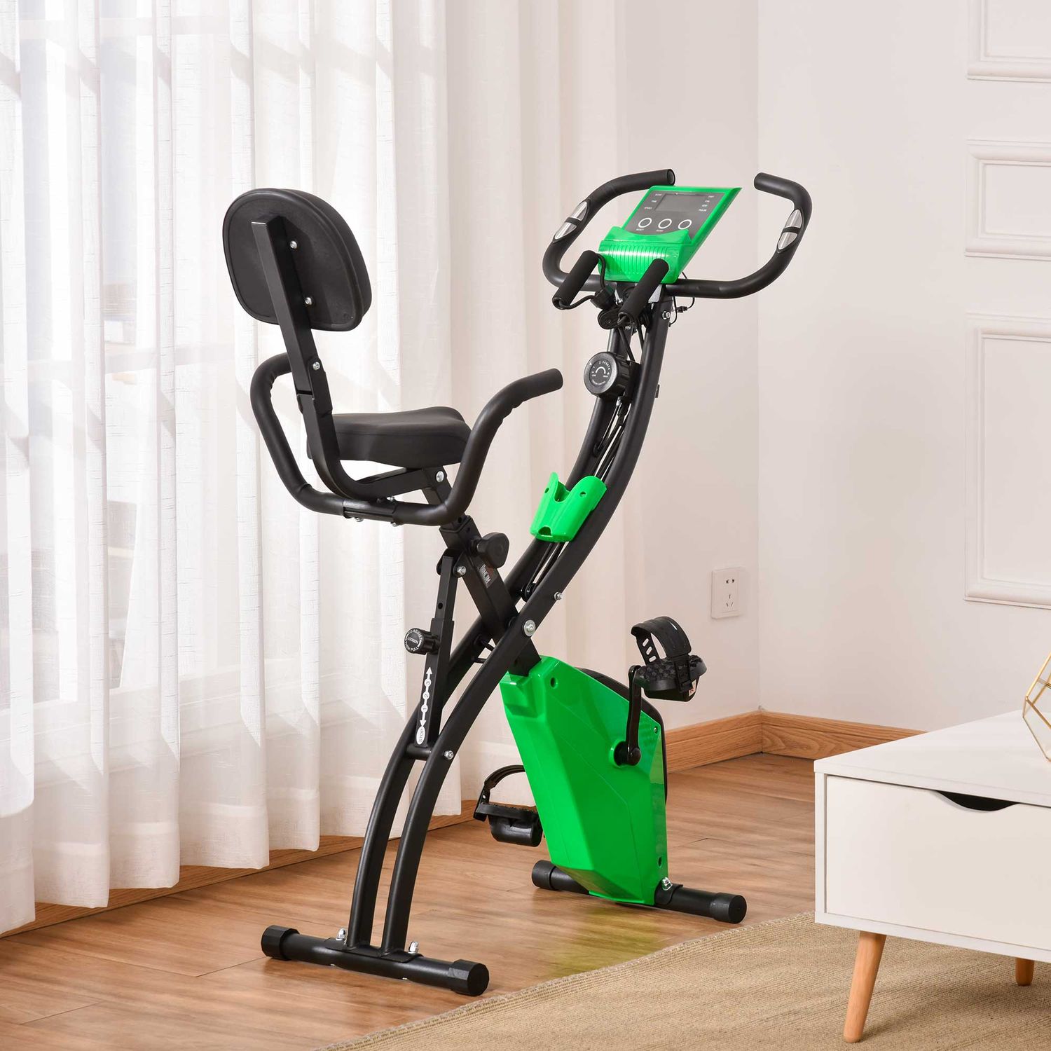 HOMCOM Bicicleta Pliabila 2 in 1 Rezistenta 8 Nivele Elastice pentru Brate fotografia produsului