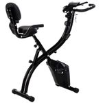 HOMCOM Bicicleta Magnetica Pliabila de Camera din Otel Negru cu Benzi Elastice fotografia produsului View 5 S