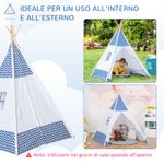 HomCom cort indian pentru copii, varsta 3-6 ani fotografia produsului View 6 S