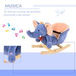 HomCom leagan elefant 60x33x45cm, albastru fotografia produsului View 3 S
