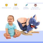 HomCom leagan elefant 60x33x45cm, albastru fotografia produsului View 8 S
