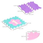HomCom covor tip puzzle, 2 in 1, cu 25 piese, acopera 120 cm fotografia produsului View 2 S