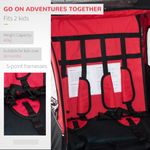 HomCom carucior tip remorca 2 in 1, pentru copii, rosu-negru fotografia produsului View 4 S