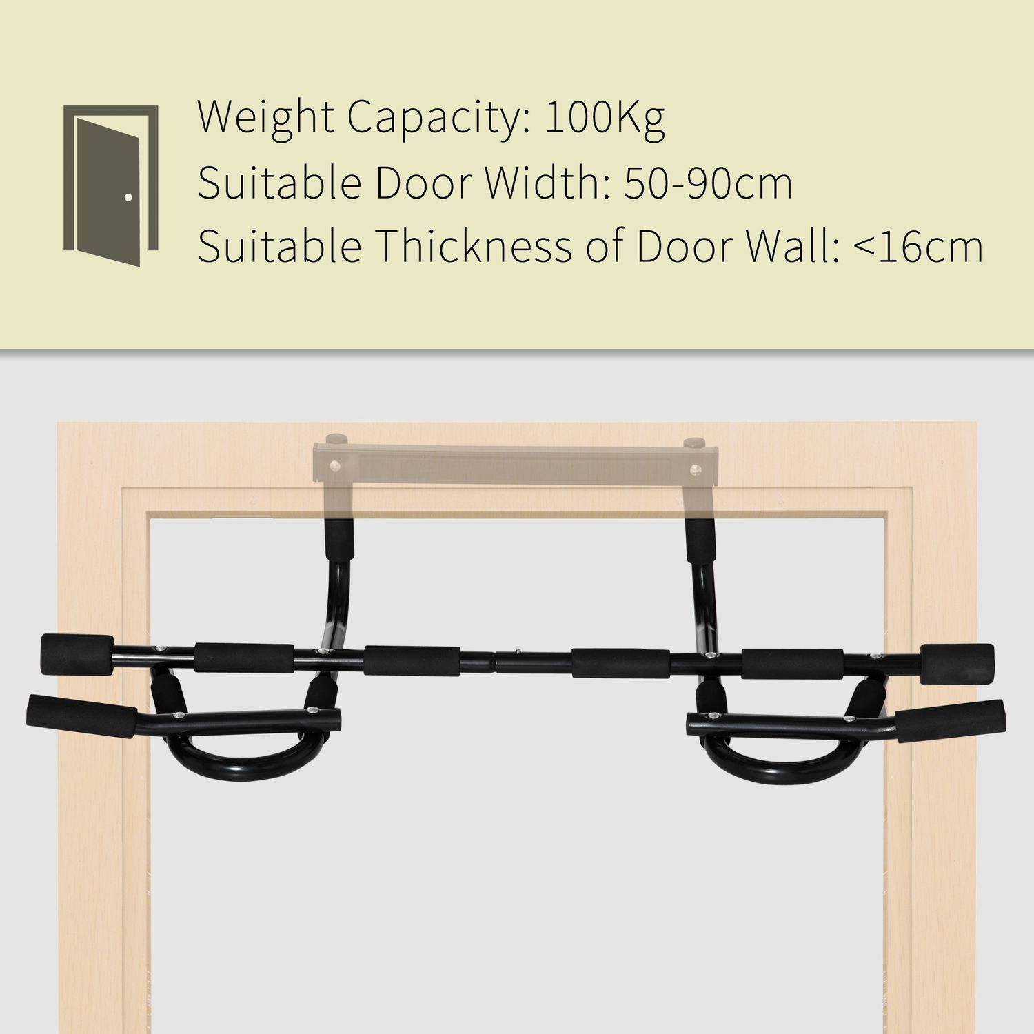 HomCom bara tractiune, cu manere 105x45x22 cm fotografia produsului View 6 L