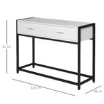 HomCom masa consola cu 2 sertare, 120x34x81cm fotografia produsului View 2 S