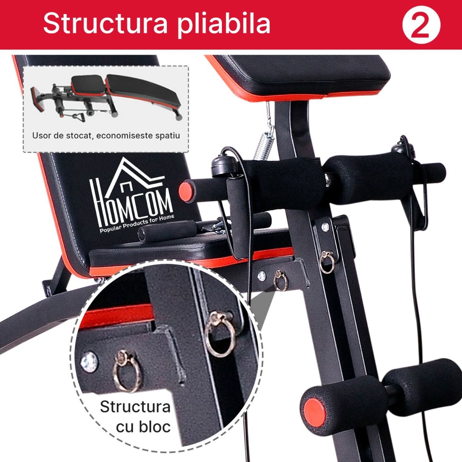 HomCom banca multifunctionala pentru antrenament complet fotografia produsului View 3 L