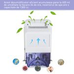 Homcom dezumidificator electric, cu rezervor de 1300ml fotografia produsului View 4 S