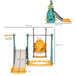 HOMCOM Tobogan pentru copii +18 luni cu leagan multicolor 152x149x107cm fotografia produsului View 2 S