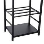 Outsunny Caseta pentru Lemne cu Set Unelte pentru Semineu in Otel Negru 40 x 30 x 74.5 cm fotografia produsului View 7 S