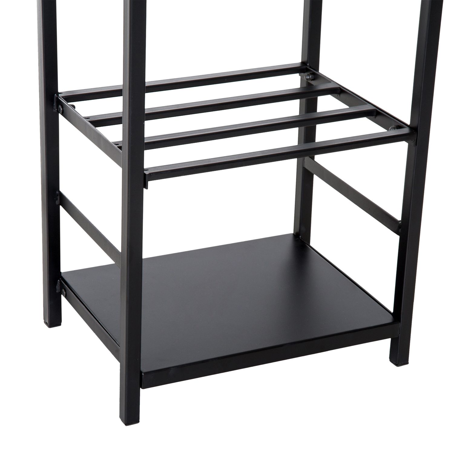 Outsunny Caseta pentru Lemne cu Set Unelte pentru Semineu in Otel Negru 40 x 30 x 74.5 cm fotografia produsului View 7 L