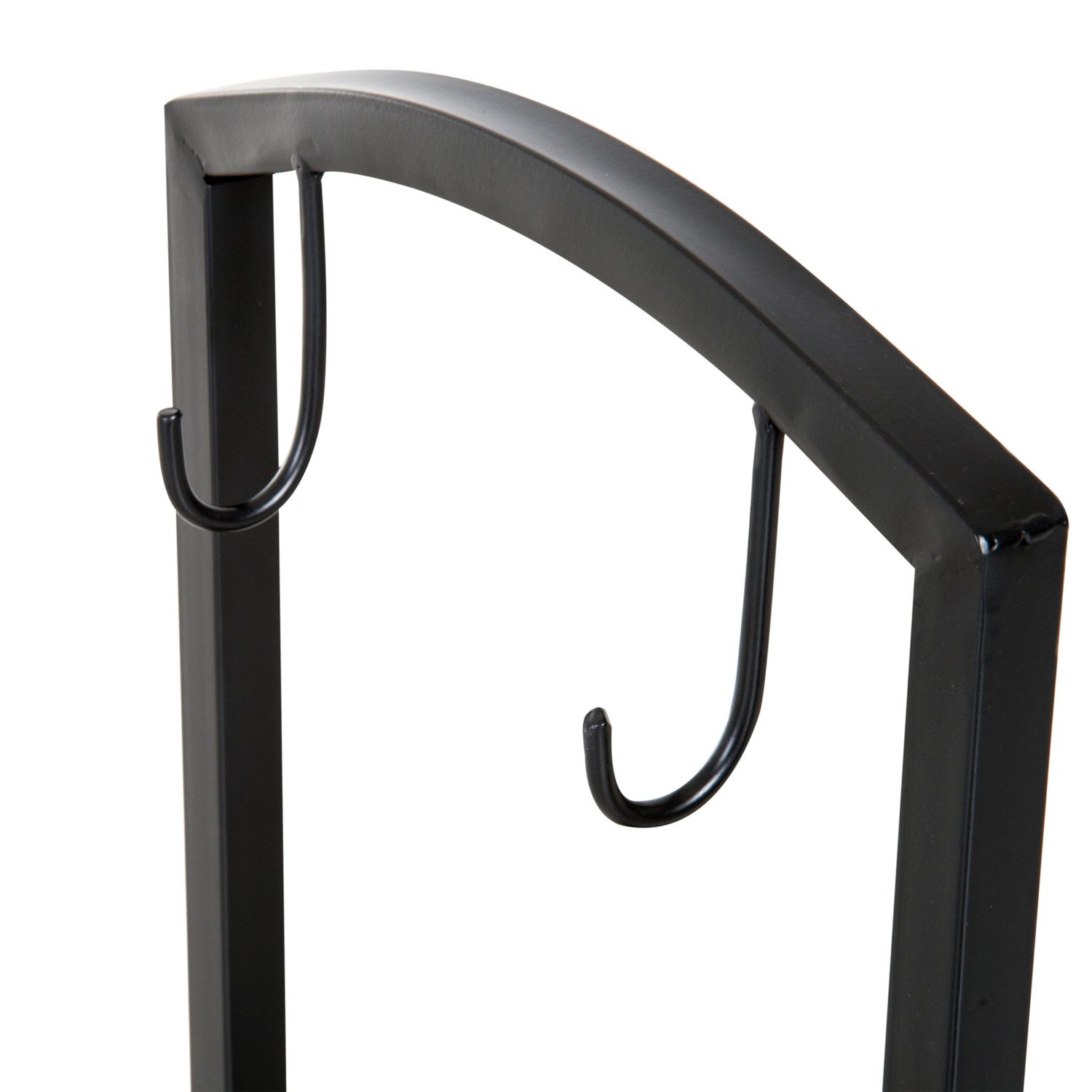 Outsunny Caseta pentru Lemne cu Set Unelte pentru Semineu in Otel Negru 40 x 30 x 74.5 cm fotografia produsului View 4 L