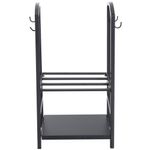 Outsunny Caseta pentru Lemne cu Set Unelte pentru Semineu in Otel Negru 40 x 30 x 74.5 cm fotografia produsului View 6 S