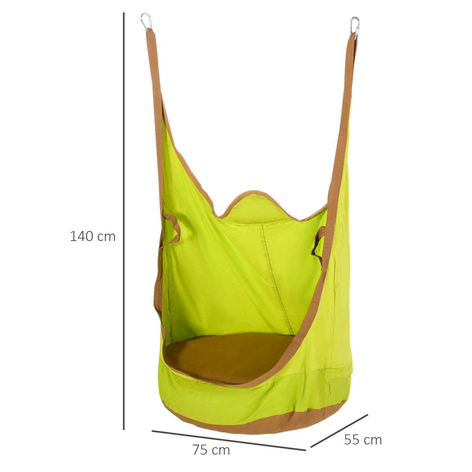 Outsunny hamac pentru copii, portabil, 75x55x140 cm verde fotografia produsului View 2 L