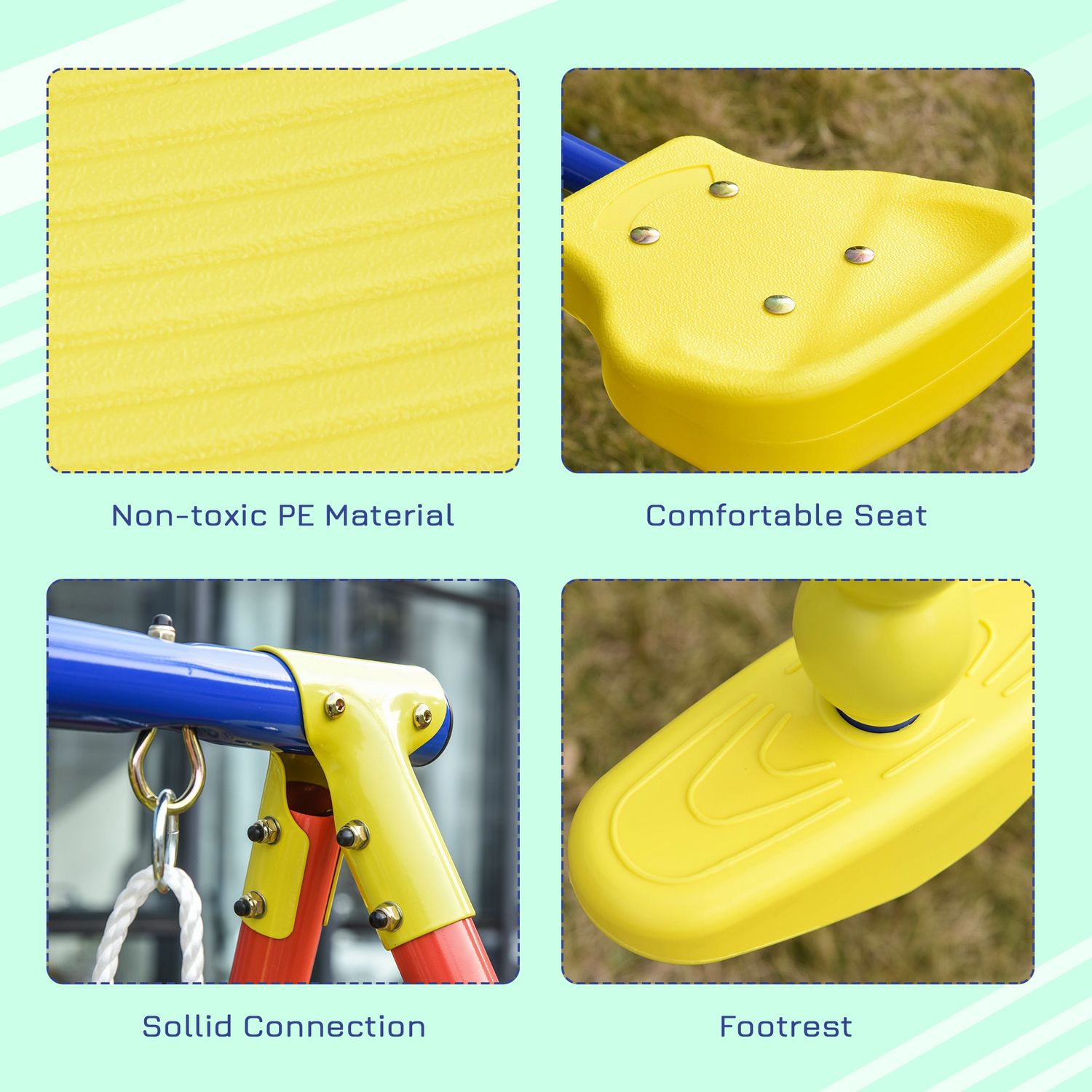 Outsunny Set Legan de Gradina 2 Simple si 1 Dublu Inaltime Reglabila fotografia produsului View 3 L