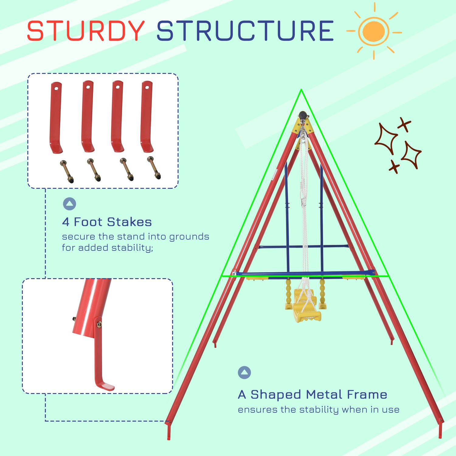 Outsunny Set Legan de Gradina 2 Simple si 1 Dublu Inaltime Reglabila fotografia produsului View 8 L