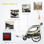 HOMCOM Remorca pentru bicicleta pentru copii 2 in 1 fotografia produsului View 8 S
