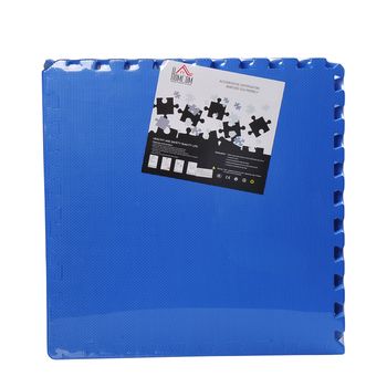 HomCom set covor tip puzzle 8 bucati, 60x60cm, albastru
