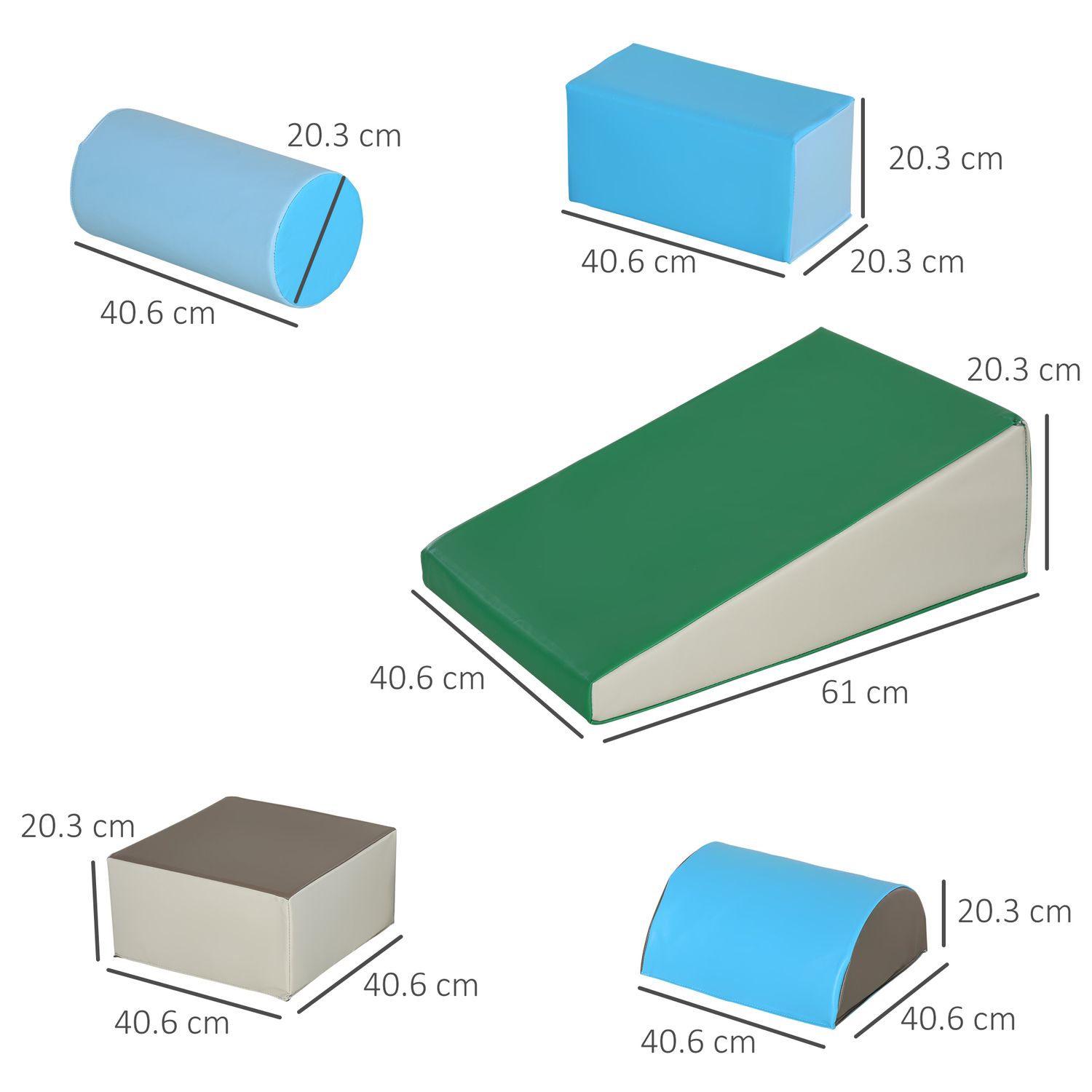 HOMCOM Set de 5 Constructii Moi pentru Copii Varsta de la 1 la 3 Ani pentru Casa si Scoala fotografia produsului View 2 L