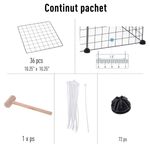 PawHut, tarc modular pentru animale, 35x35cm, negru fotografia produsului View 3 S