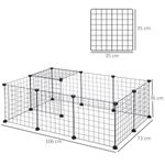 PawHut, tarc modular pentru animale, 35x35cm, negru fotografia produsului View 2 S
