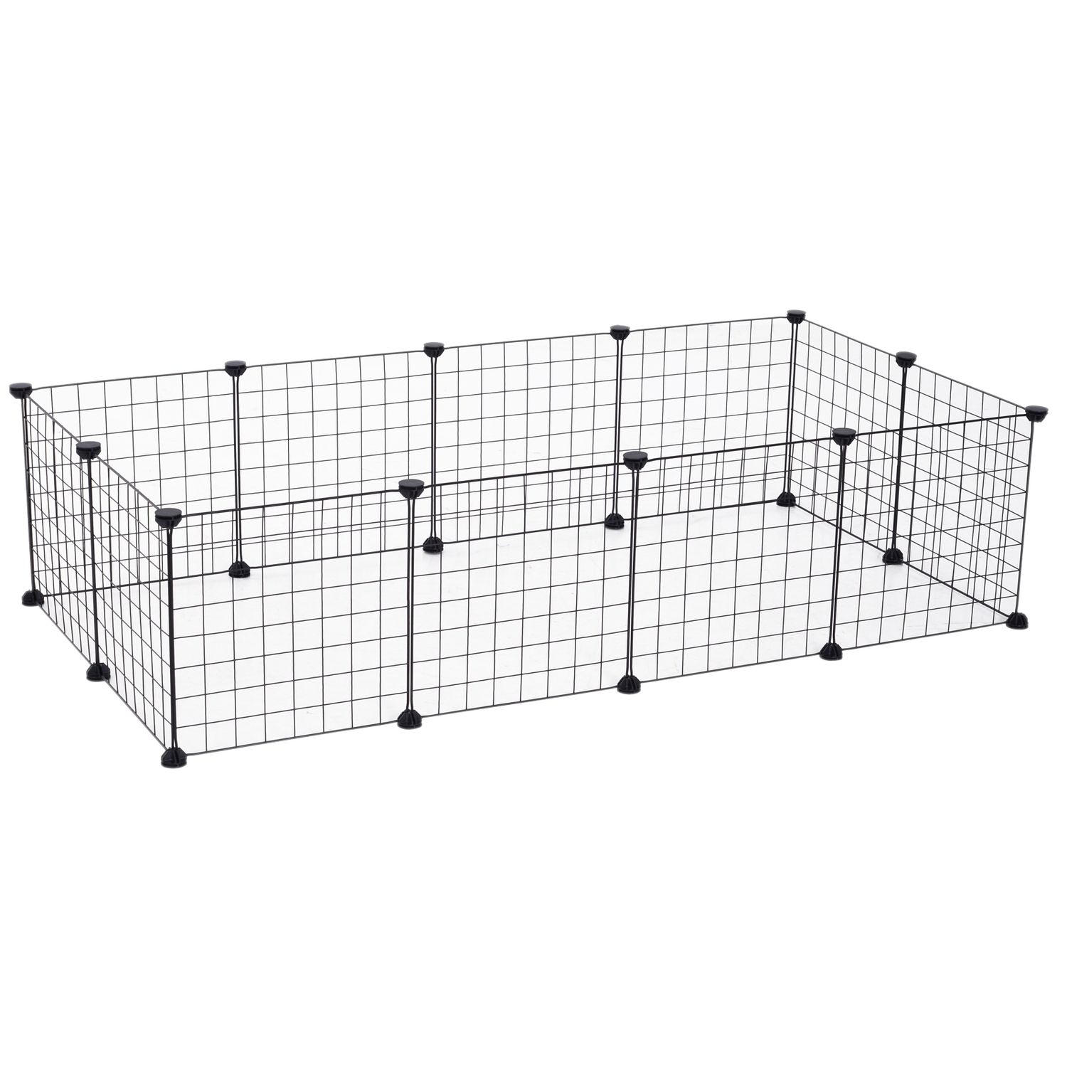 PawHut, tarc modular pentru animale, 35x35cm, negru fotografia produsului View 6 L