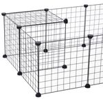 PawHut, tarc modular pentru animale, 35x35cm, negru fotografia produsului View 7 S
