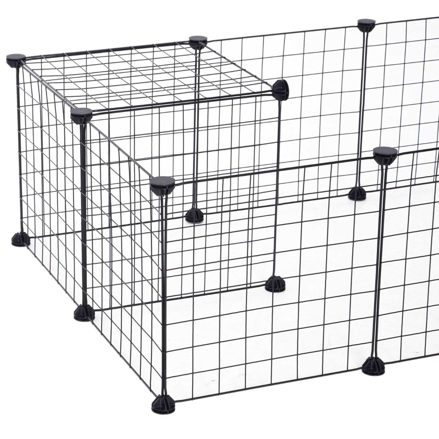 PawHut, tarc modular pentru animale, 35x35cm, negru fotografia produsului View 7 L