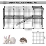 PawHut, tarc modular pentru animale, 35x35cm, negru fotografia produsului View 8 S