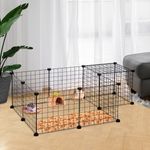 PawHut, tarc modular pentru animale, 35x35cm, negru fotografia produsului