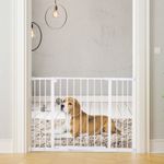 PawHut gard protectie caini, extensibil, 76-107cm, alb fotografia produsului