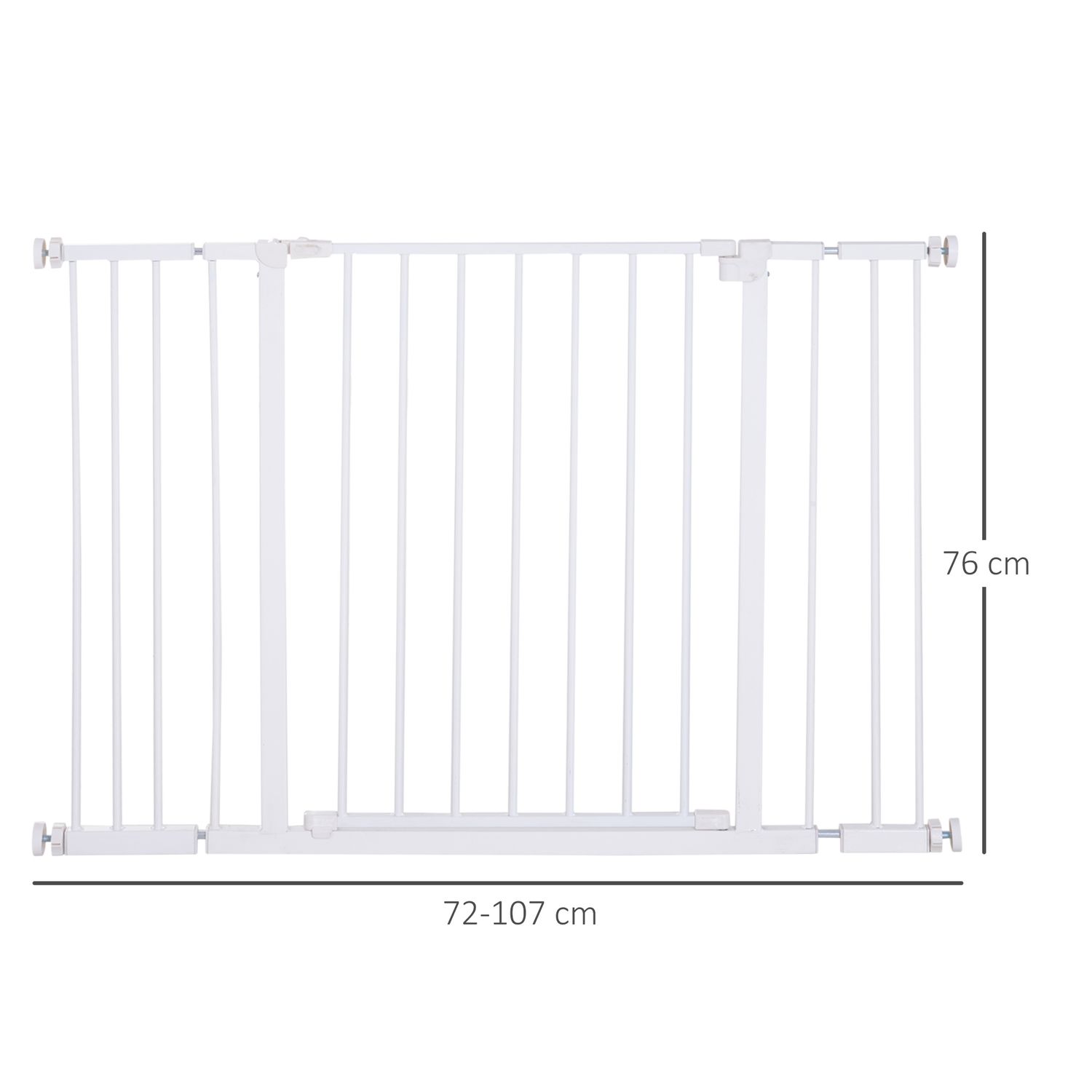 PawHut gard protectie caini, extensibil, 76-107cm, alb fotografia produsului View 2 L