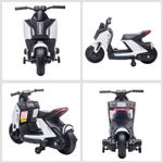 HomCom motocicleta electrica pentru copii 6V, alba fotografia produsului View 3 S