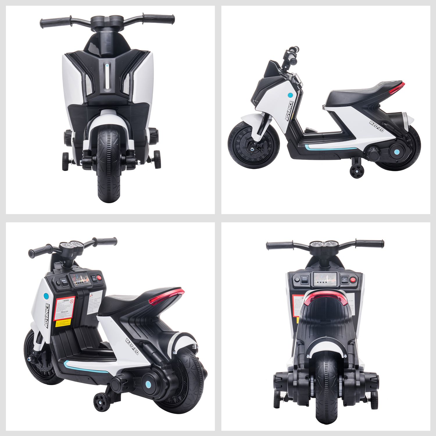 HomCom motocicleta electrica pentru copii 6V, alba fotografia produsului View 3 L