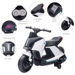 HomCom motocicleta electrica pentru copii 6V, alba fotografia produsului View 8 S