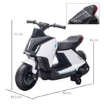 HomCom motocicleta electrica pentru copii 6V, alba fotografia produsului View 2 S