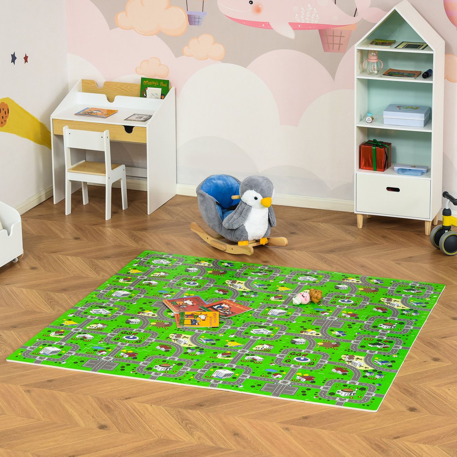 HomCom covor puzzle 36 bucati, antiderapant, 3.24㎡ fotografia produsului