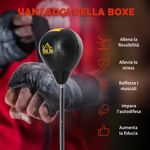 HomCom sac de box, 45x45x133-151cm, auriu fotografia produsului View 3 S